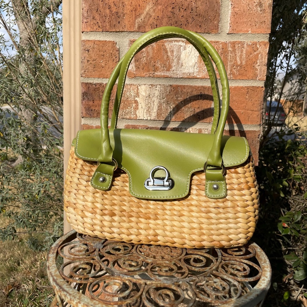 ✨SOLD✨ Tatyana Braid Picnic Purse Orange Retro 50s Style